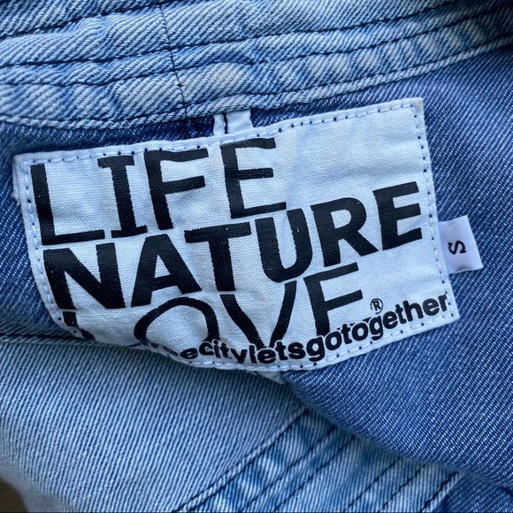 Freecity woman’s top Denim shirt size Small S - Picture 12 of 16